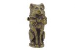 Фигурка из бронзы кот сидит в бабочке 12х20х9 мм 55023