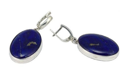 Серьги из серебра 925 пробы с лазуритом.