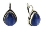 Серьги из серебра с кианитом капля 15х20 мм 55496