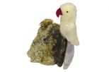 Фигурка попугай из горного хрусталя. Вес 100-130 гр.
