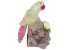 Фигурка попугай из горного хрусталя. Вес 100-130 гр.