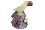 Фигурка тукан из горного хрусталя. Вес 100-130 гр.