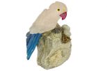 Фигурка попугай из розового кварца с гнездом. Вес 100-130 гр.