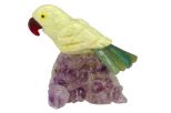 Фигурка попугай микро из офиокальцита.Вес 40-60 гр.
