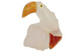 Фигурка тукан микро из розового кварца. Вес 40-60 гр.