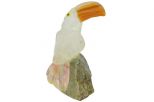 Фигурка тукан микро из розового кварца. Вес 40-60 гр.