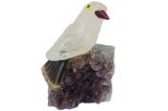 Фигурка сойка микро из розового кварца. Вес 40-60 гр.
