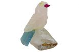 Фигурка сойка микро из розового кварца. Вес 40-60 гр.