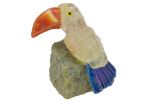 Фигурка тукан микро из горнрго хрусталя. Вес 40-60 гр.
