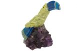 Фигурка тукан микро из яшмы. Вес 40-60 гр.