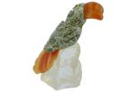 Фигурка тукан микро из яшмы. Вес 40-60 гр.