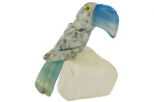 Фигурка тукан микро из яшмы. Вес 40-60 гр.