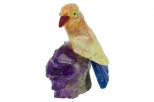 Фигурка сойка микро из яшмы. Вес 40-60 гр.