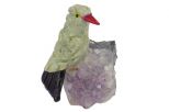 Фигурка сойка микро из яшмы. Вес 40-60 гр.
