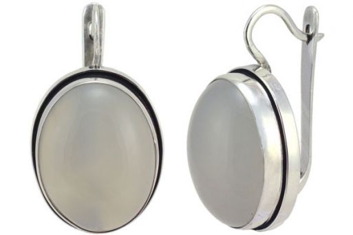Серьги из серебра 925 пробы с Халцедоном.