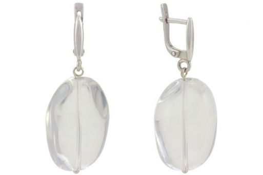 Серьги из серебра 925 пробы с горным хрусталём.