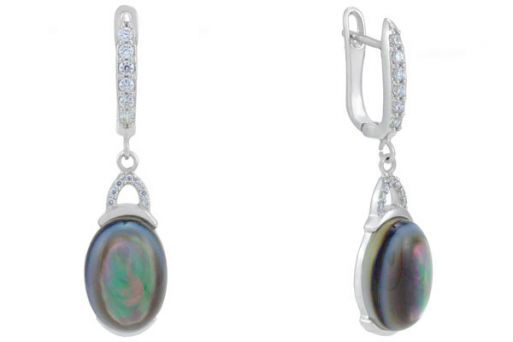 Серьги из серебра 925 пробы с перламутром.