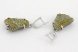 Серьги из мельхиора с пиритом