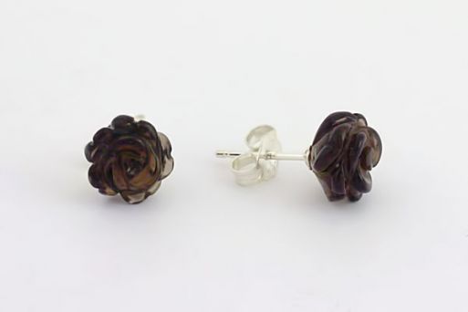 Серьги из серебра с Раухтопазом.