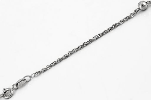 Серебряную цепочку кордовая 61122 купить в магазине Самоцветы мира