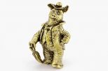 Фигурка из бронзы свин с зонтиком 50х30х20 мм 61234