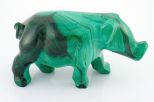 Фигурка из малахита свинья 20х35х65 мм 61431