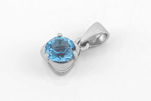 Серебряный кулон с топазом 62700 купить в магазине Самоцветы мира