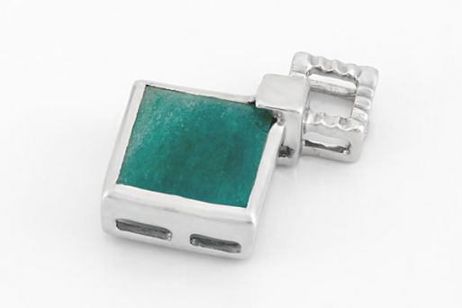 Серебряный кулон с изумрудом 63189 купить в магазине Самоцветы мира
