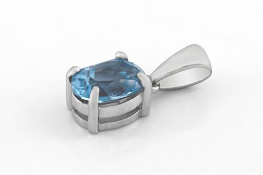 Серебряный кулон с топазом 63893 купить в магазине Самоцветы мира