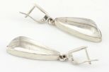 Серьги из серебра с горным хрусталём капля 10х30 мм 65095