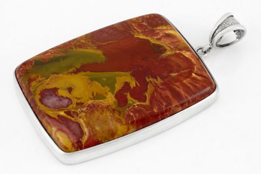 Серебряный кулон с яшмой 65758 купить в магазине Самоцветы мира