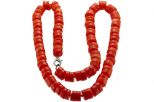 Коралл бусы колесо 10мм. Вес 75-80 гр. Длина 50 см.